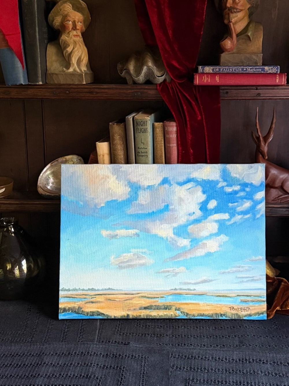 Amber Marsh Original Oil Painting by Dianna Poindexter 2008 16x12 Gallery Wrap